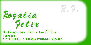 rozalia felix business card